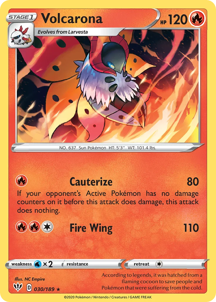 Volcarona Pokemon card