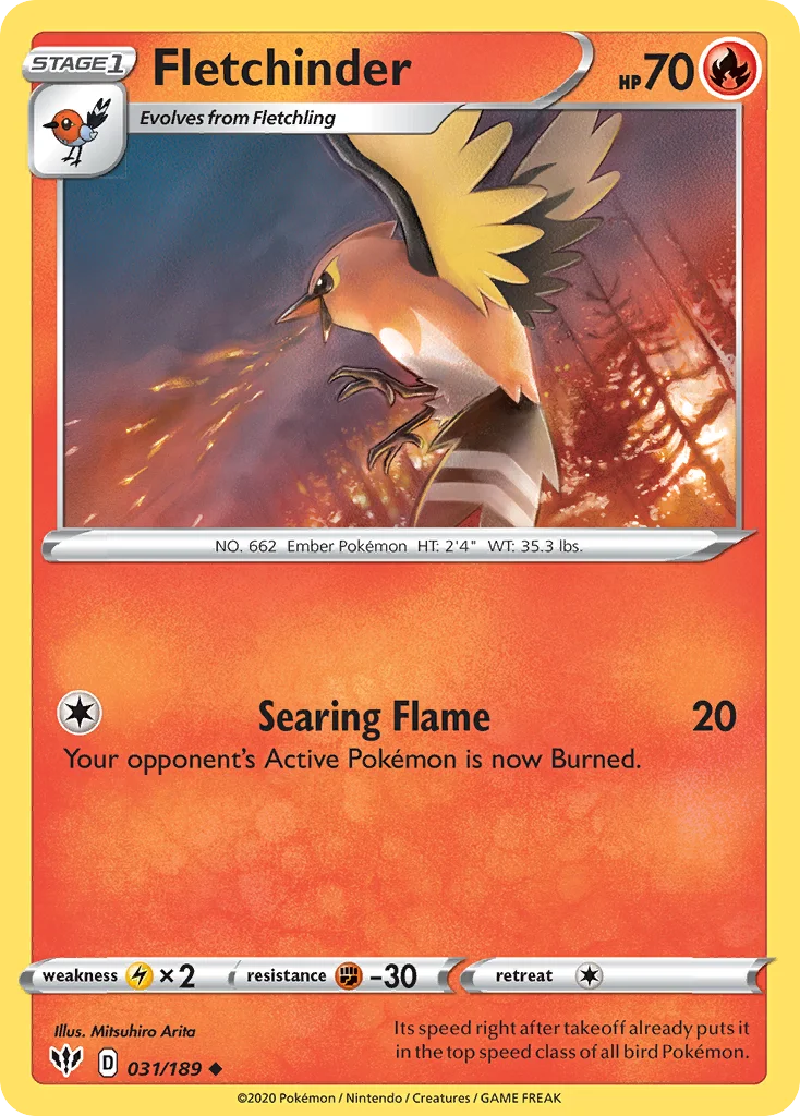 Fletchinder Pokemon card