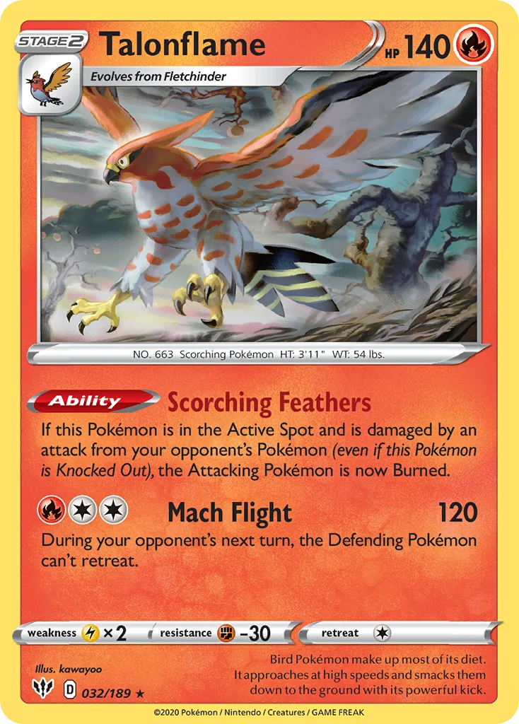 Talonflame Pokemon card