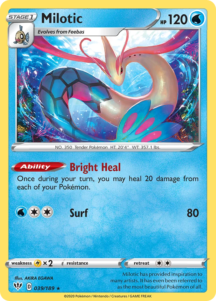 Milotic Pokemon card