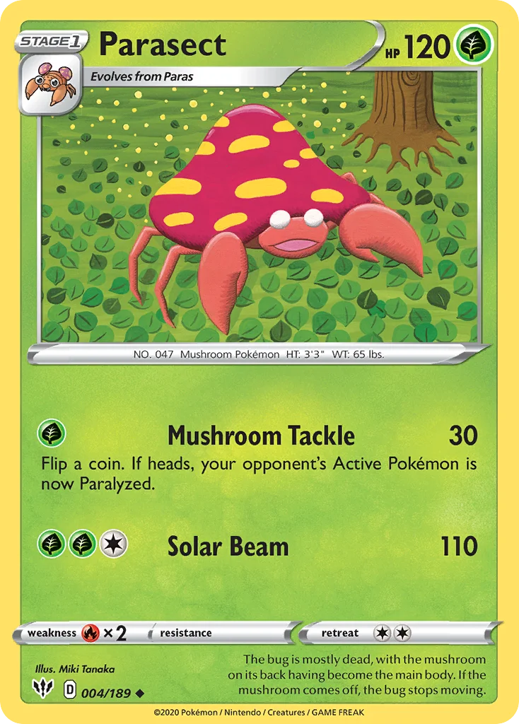 Parasect Pokemon card