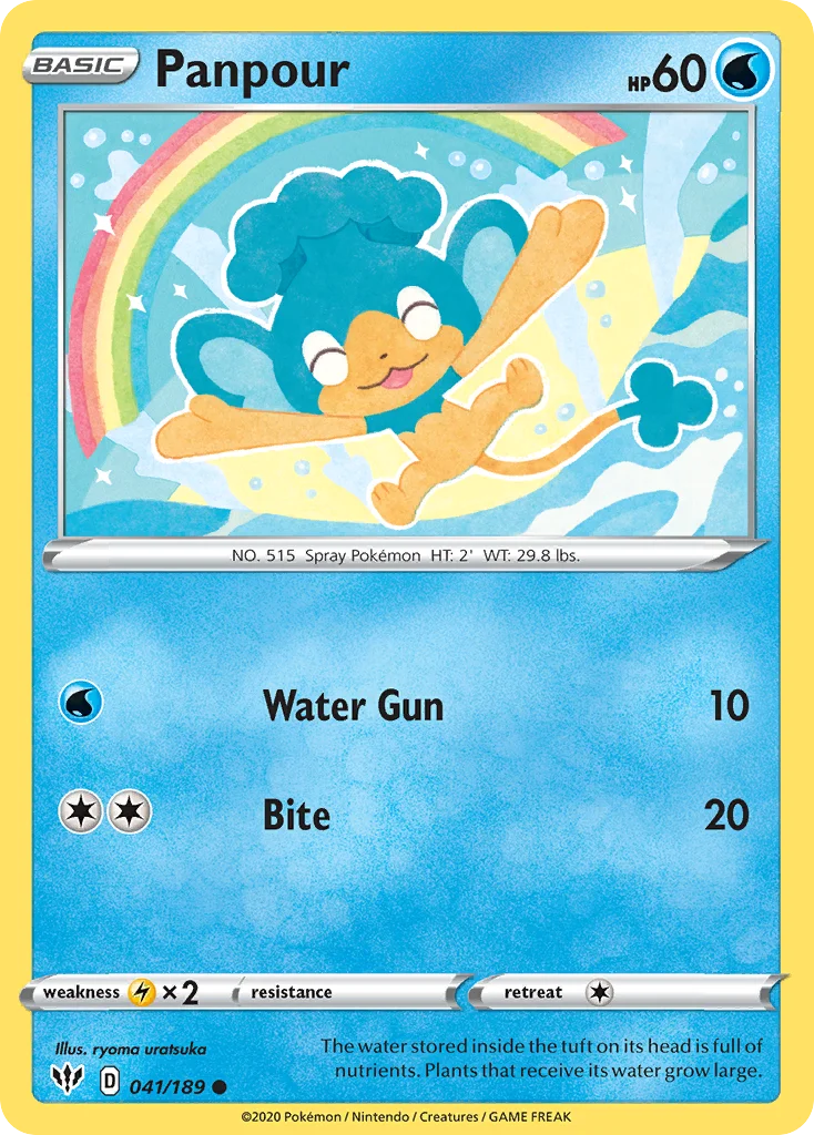 Panpour Pokemon card