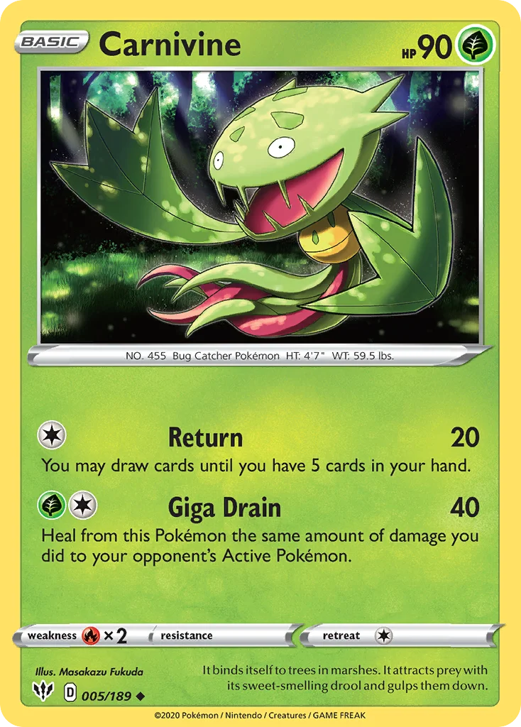Carnivine Pokemon card