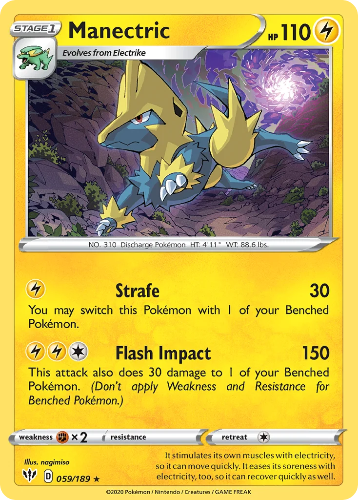 Manectric Pokemon card