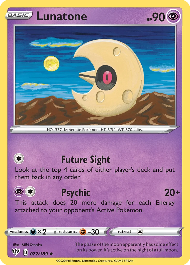 Lunatone Pokemon card