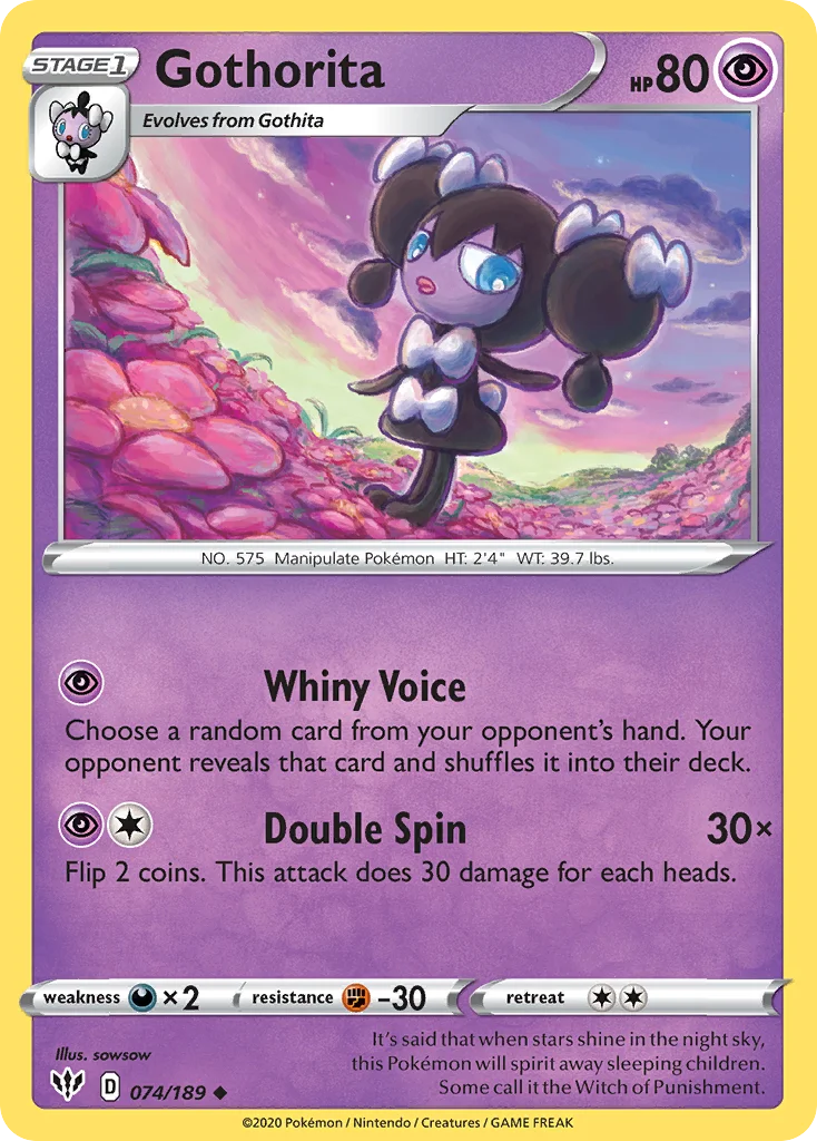 Gothorita Pokemon card