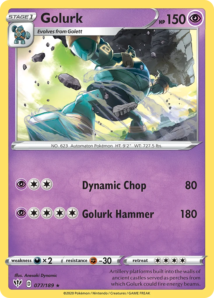Golurk Pokemon card