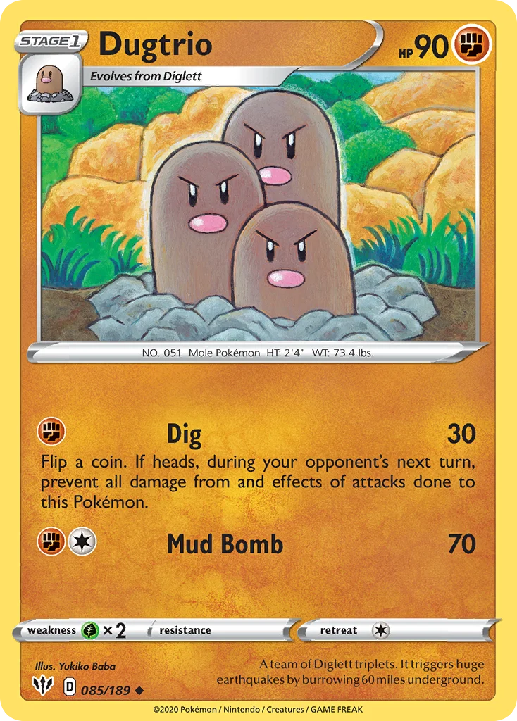 Dugtrio Pokemon card