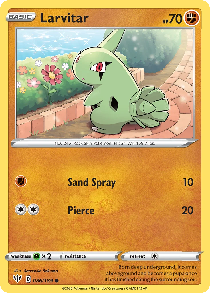 Larvitar Pokemon card