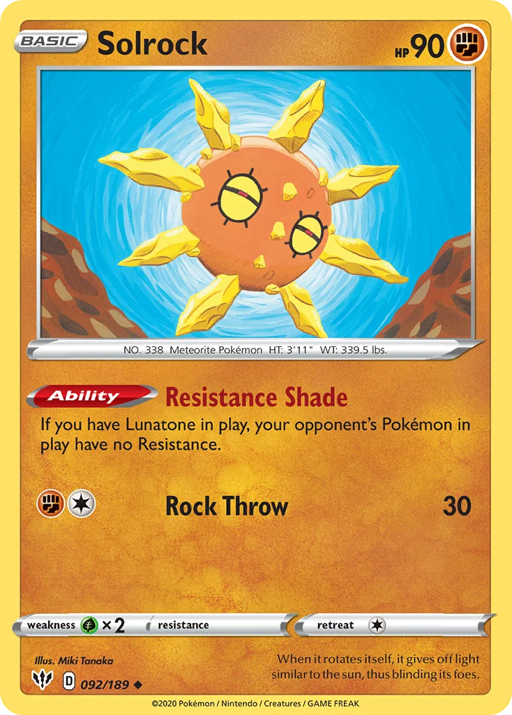 Solrock Pokemon card