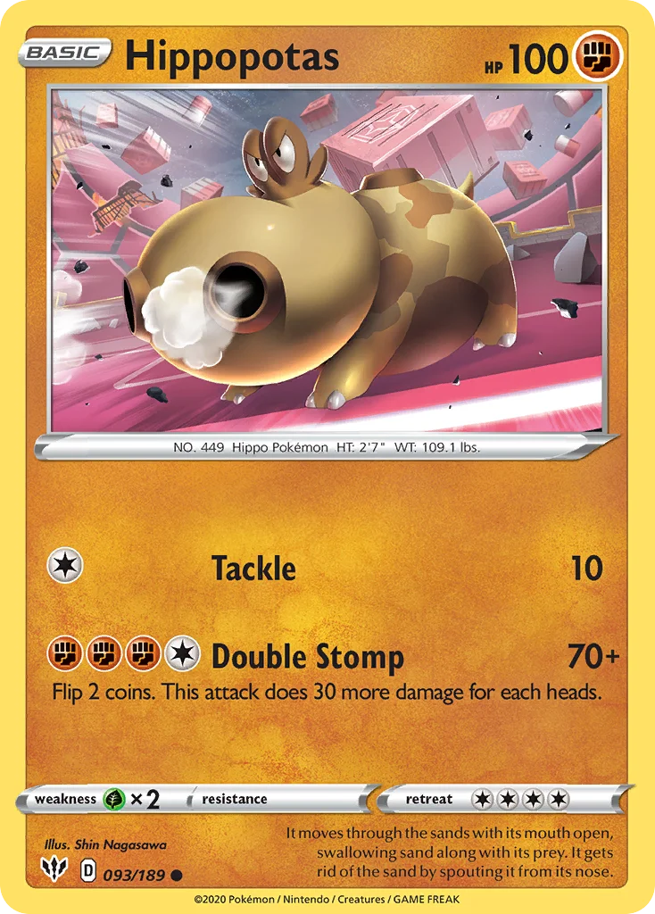 Hippopotas Pokemon card