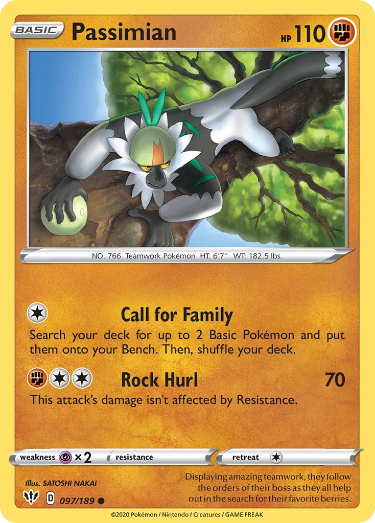 Passimian Pokemon card