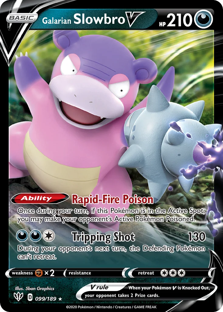 Galarian Slowbro V Pokemon card