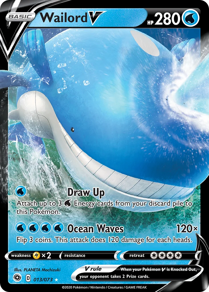 Wailord V Pokemon card