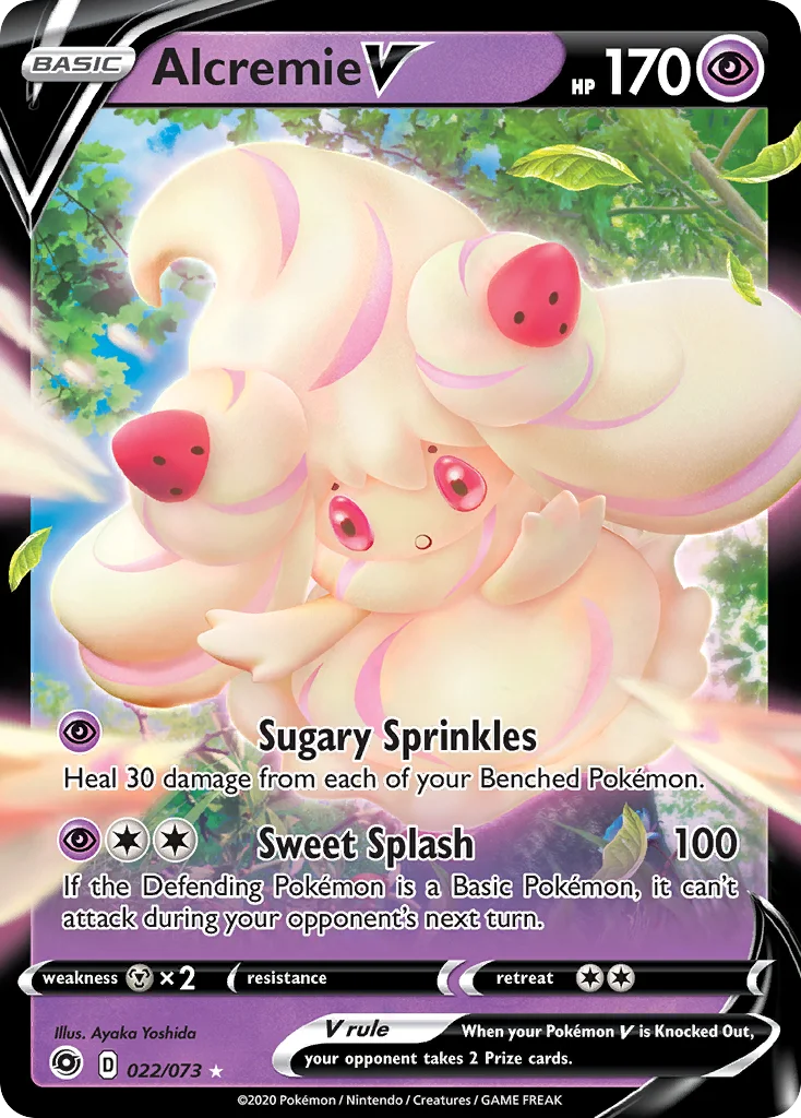 Alcremie V Pokemon card