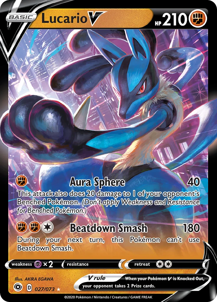 Lucario V Pokemon card