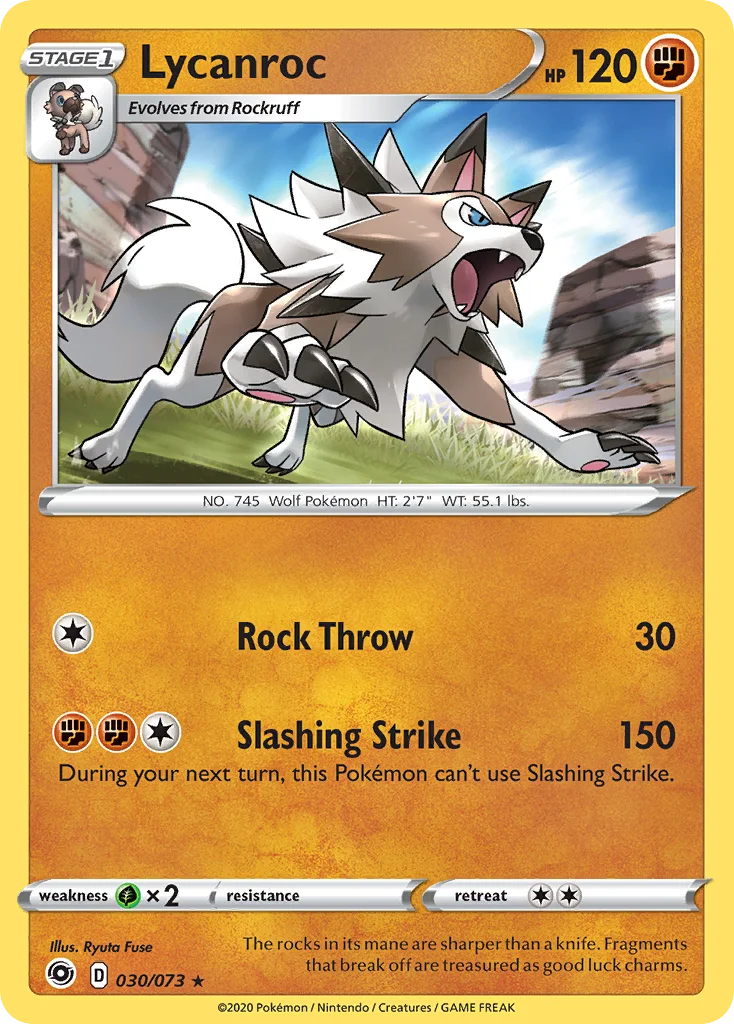 Lycanroc Pokemon card