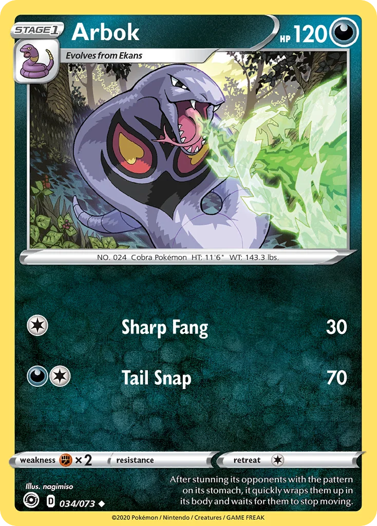 Arbok Pokemon card