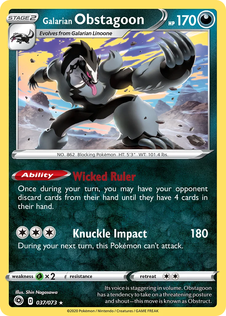 Galarian Obstagoon Pokemon card