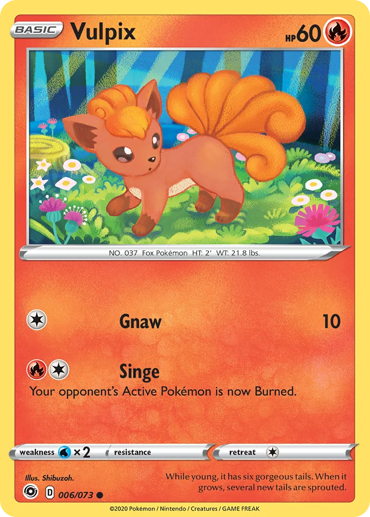 Vulpix Pokemon card