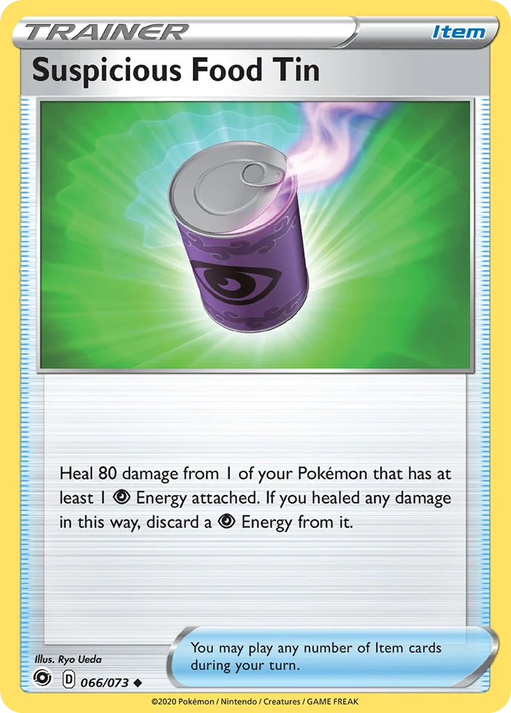 Suspicious Food Tin Pokemon card