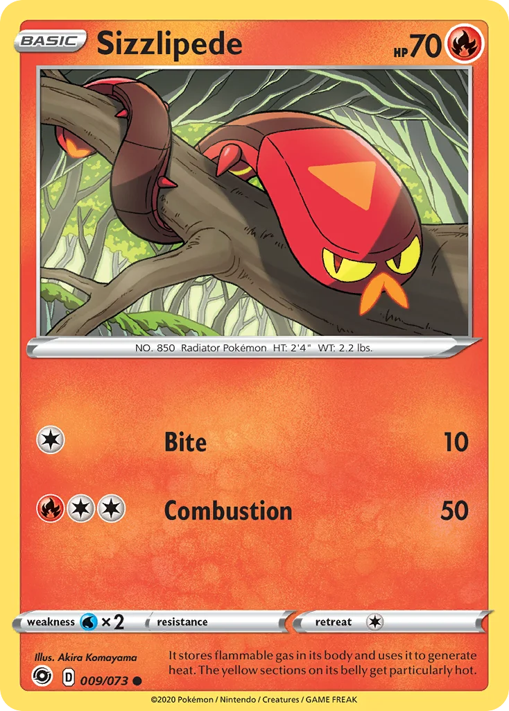 Sizzlipede Pokemon card