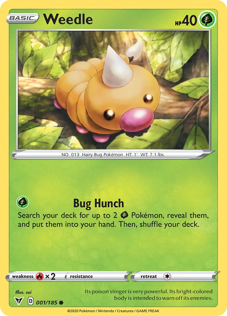 Weedle Pokemon card