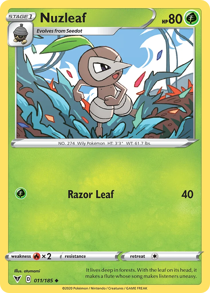 Nuzleaf Pokemon card