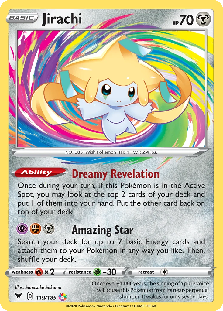 Jirachi Pokemon card