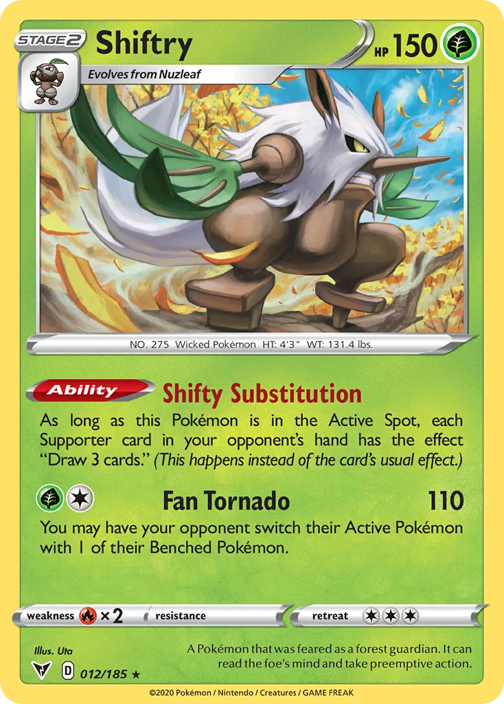 Shiftry Pokemon card