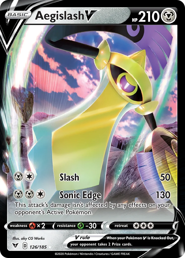 Aegislash V Pokemon card