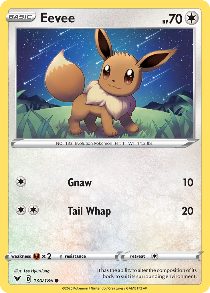 Eevee Pokemon card