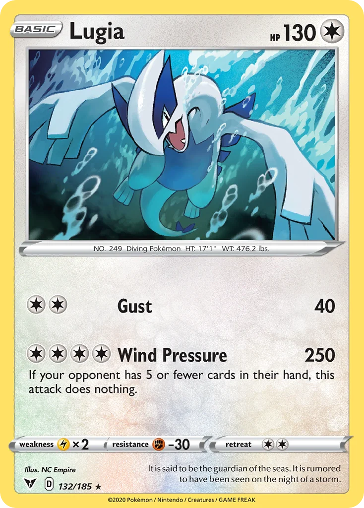 Lugia Pokemon card
