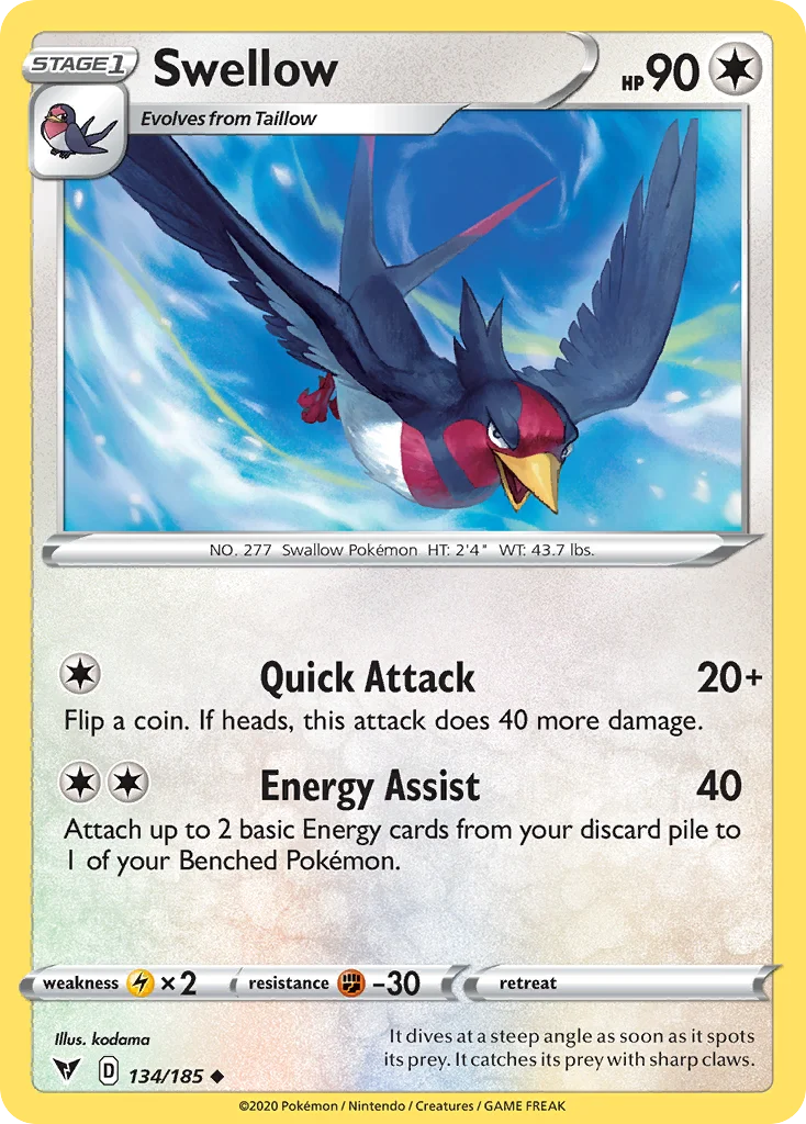 Swellow Pokemon card