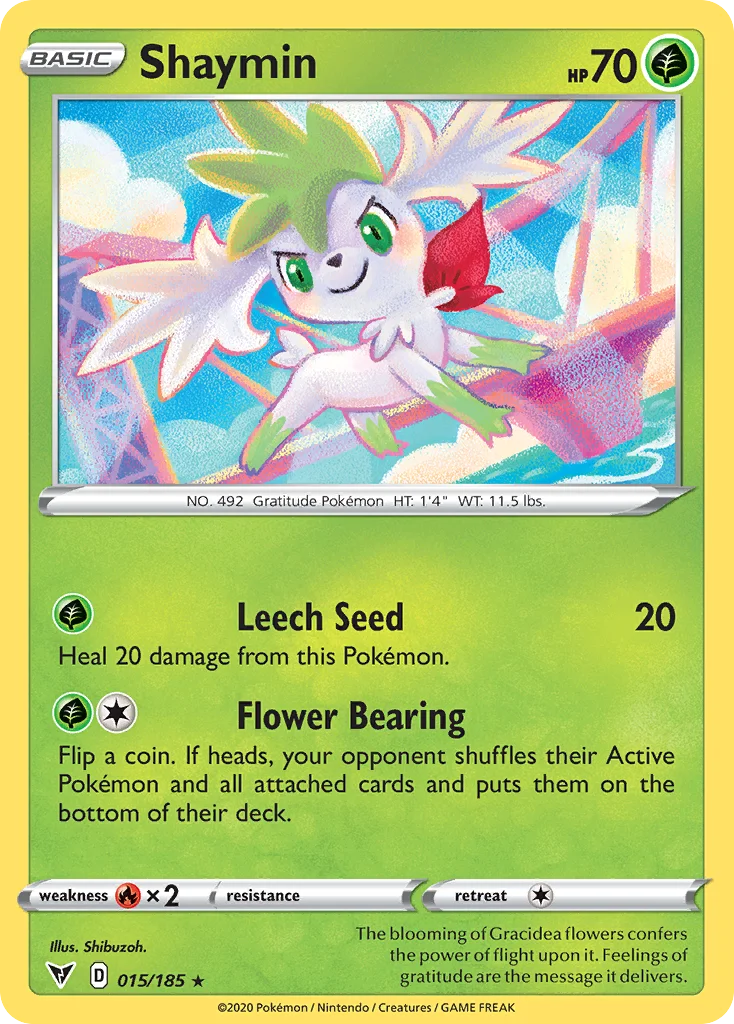 Shaymin Pokemon card