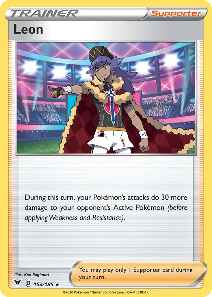 Leon Pokemon card