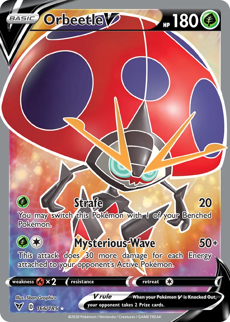 Orbeetle V Pokemon card