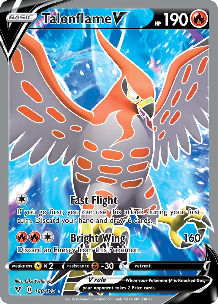 Talonflame V Pokemon card