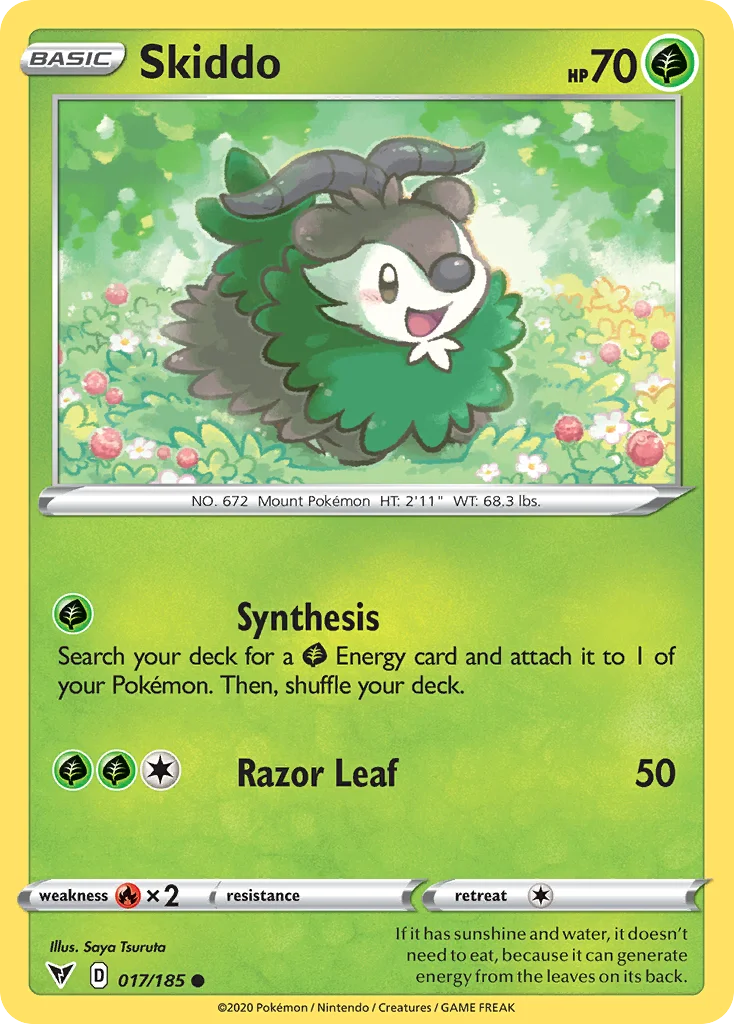Skiddo Pokemon card