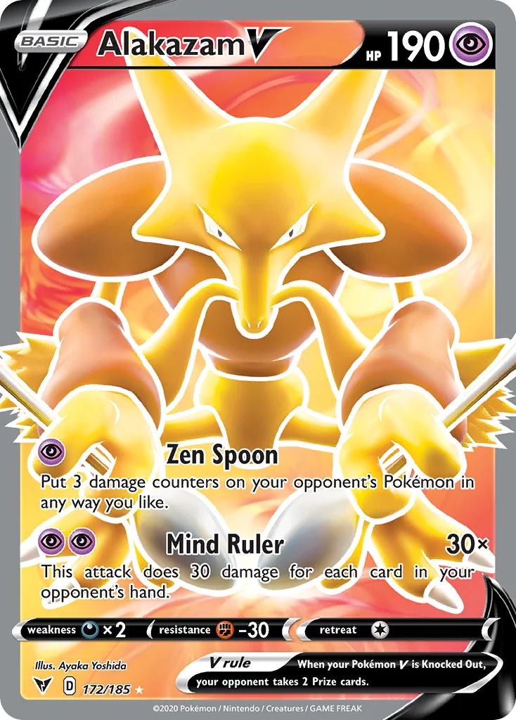 Alakazam V Pokemon card