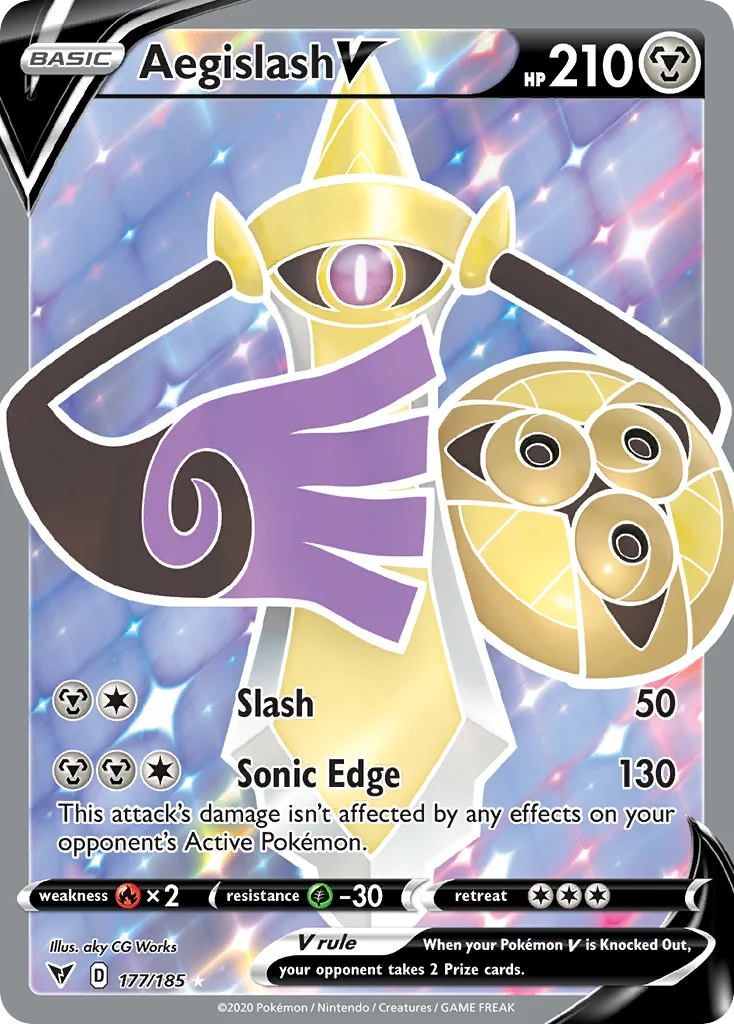 Aegislash V Pokemon card