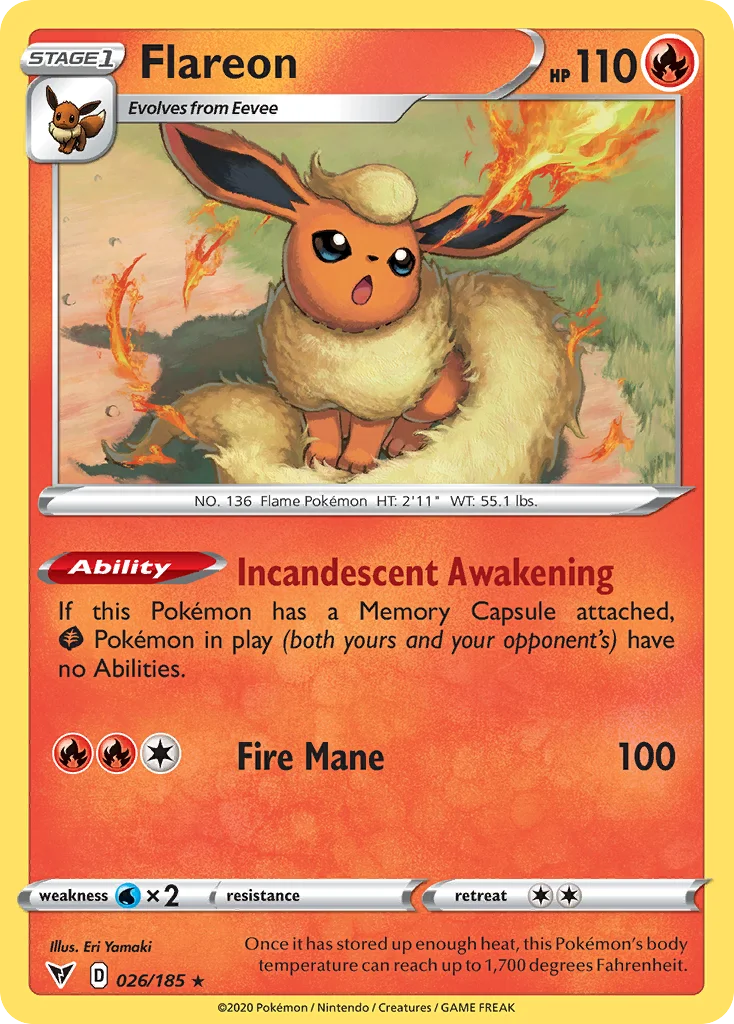 Flareon Pokemon card