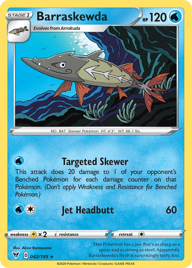 Barraskewda Pokemon card