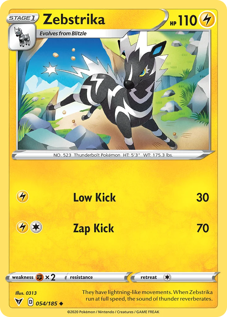 Zebstrika Pokemon card