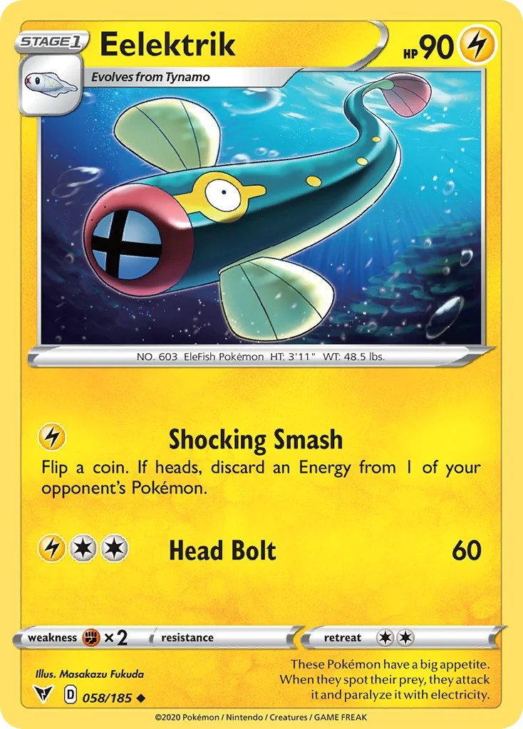 Eelektrik Pokemon card