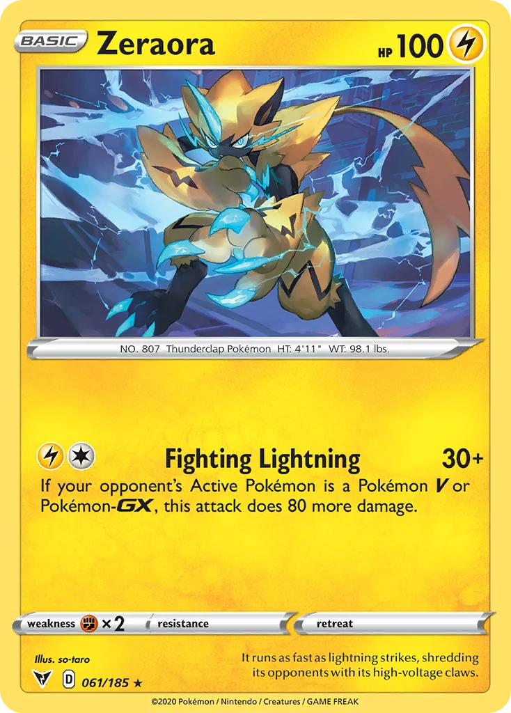 Zeraora Pokemon card