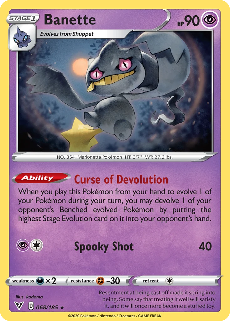 Banette Pokemon card