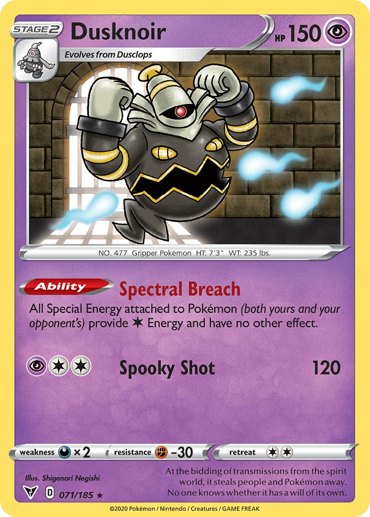 Dusknoir Pokemon card