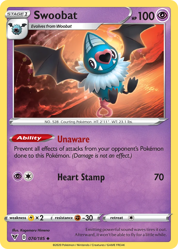 Swoobat Pokemon card