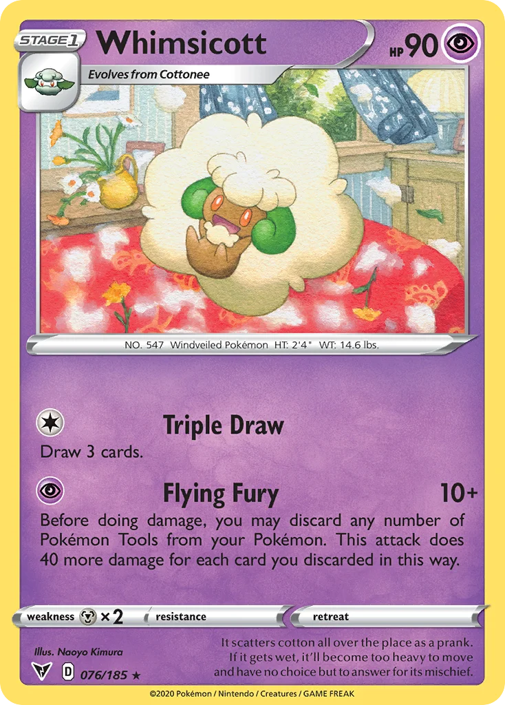 Whimsicott Pokemon card